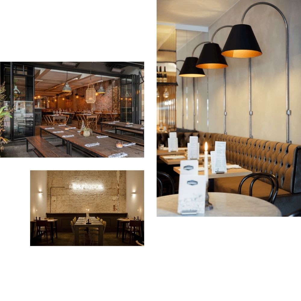 Foto grid horeca verbouwingen piazzia gevel Barlucca en Bardot